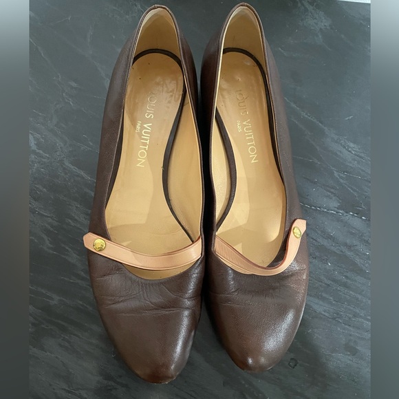 Louis Vuitton Leather Mary Jane Flats - Picture 1 of 8